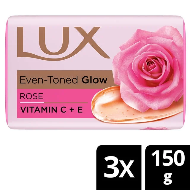 Lux Rose & VitaE Soft Soap Bar 150 g (Pack of 3)