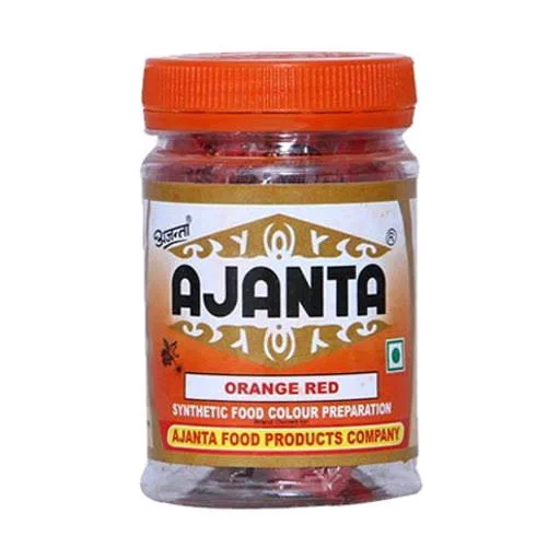 Ajanta Food Colour 100gm  Orange Red ( नारंगी लाल)