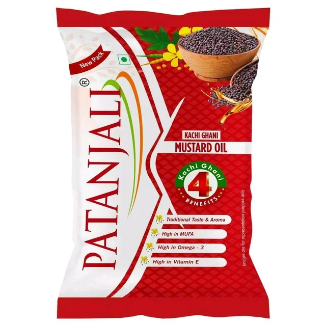 Patanjali Kachi Ghani Mustard Oil Pouch