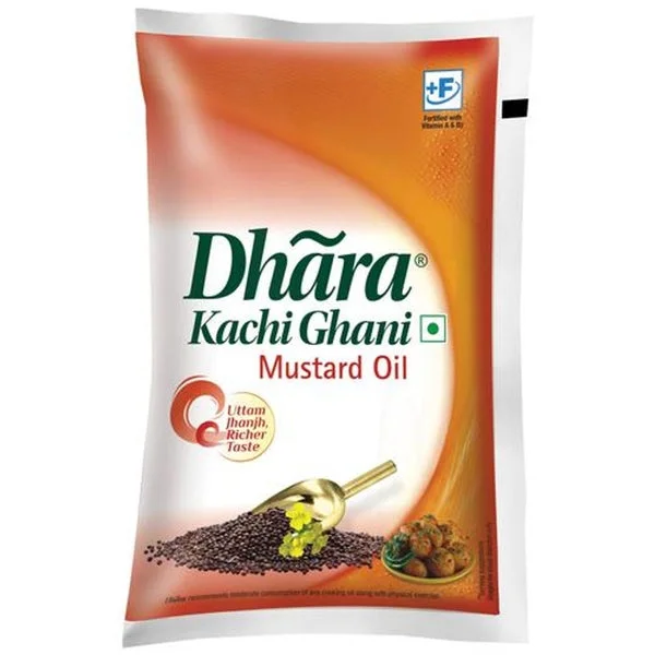 Dhara Kachi Ghani Mustard Oil Pouch