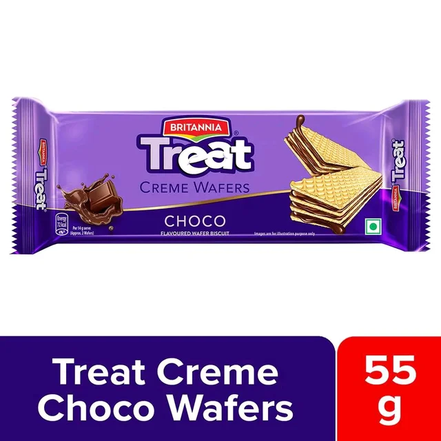 Britannia Treat Choco Creme Wafers Biscuit 55g
