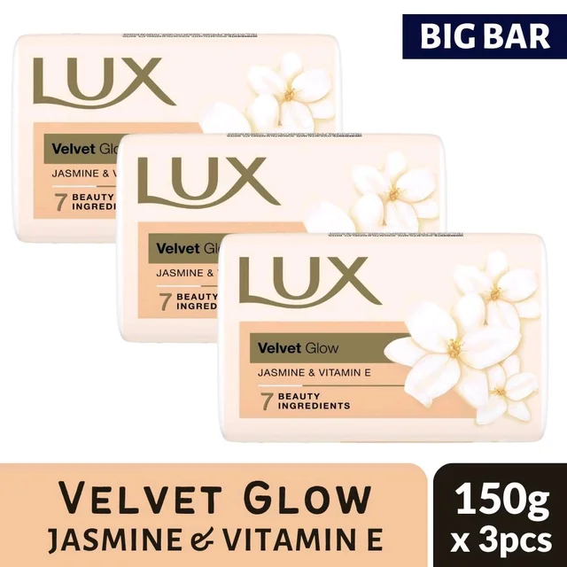 Lux Velvet Jasmine & VitaE Soap 150g ×3