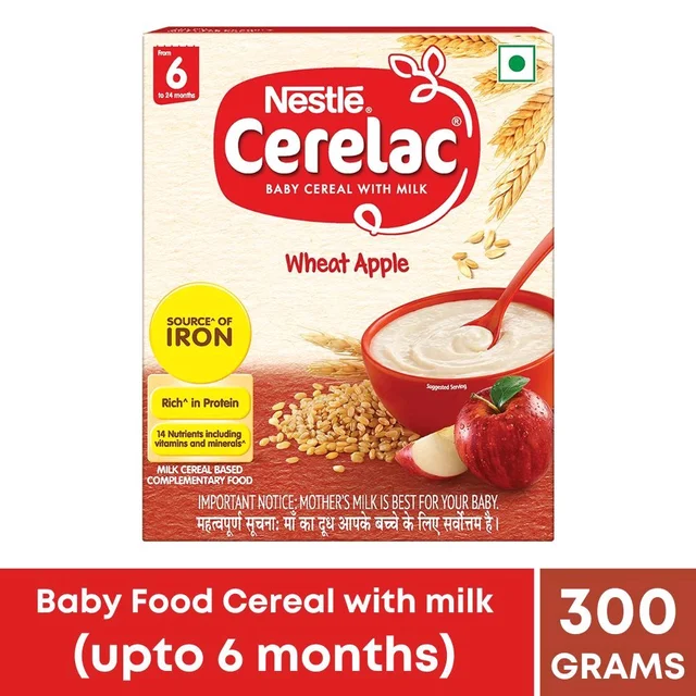 Cerelac -6 Number Wheat Apple Stage-1 (upto 6 months) 300gm