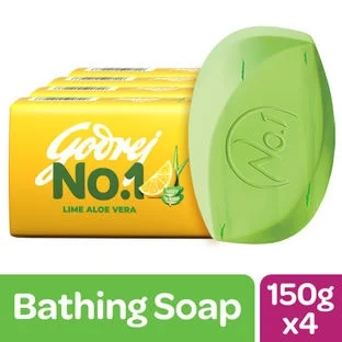 Godrej No.1 Lime and Aloe Vera Soap 150g×4