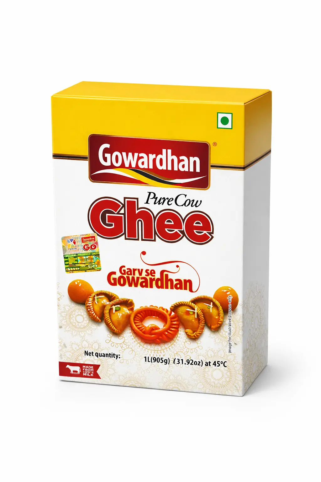 GOWARDHAN PURE COW GHEE TETRA PACK (1L)