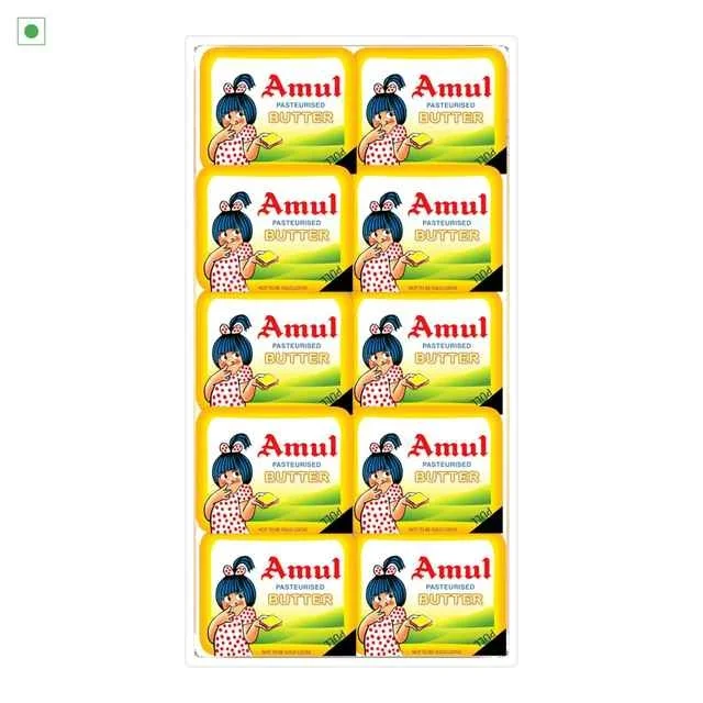 Amul Pasteurised Butter Blisters School Pack (Pack of 10) 100 g