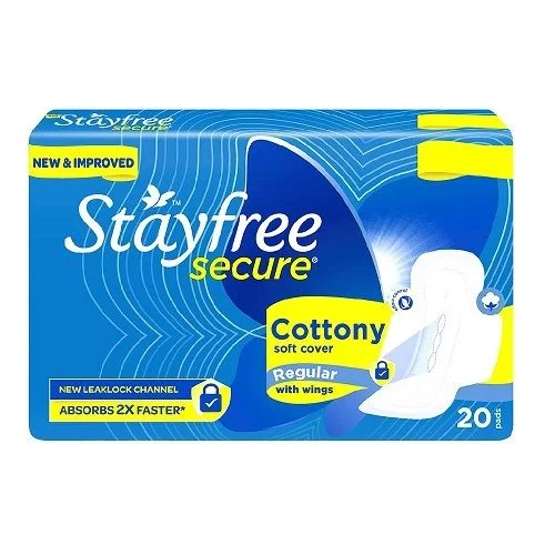 Stayfree Cottony Soft Sanitary With Wings -Regular 18 Pads