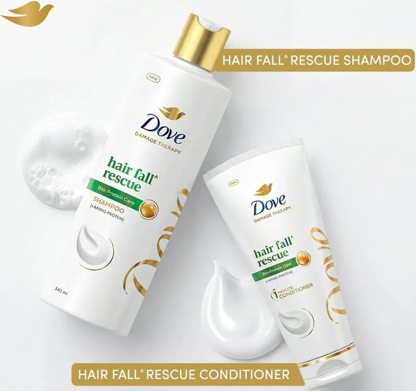 Dove Hairfall Rescue Shampoo 340ML and Dove Hairfall Rescue Conditioner 175ml combo