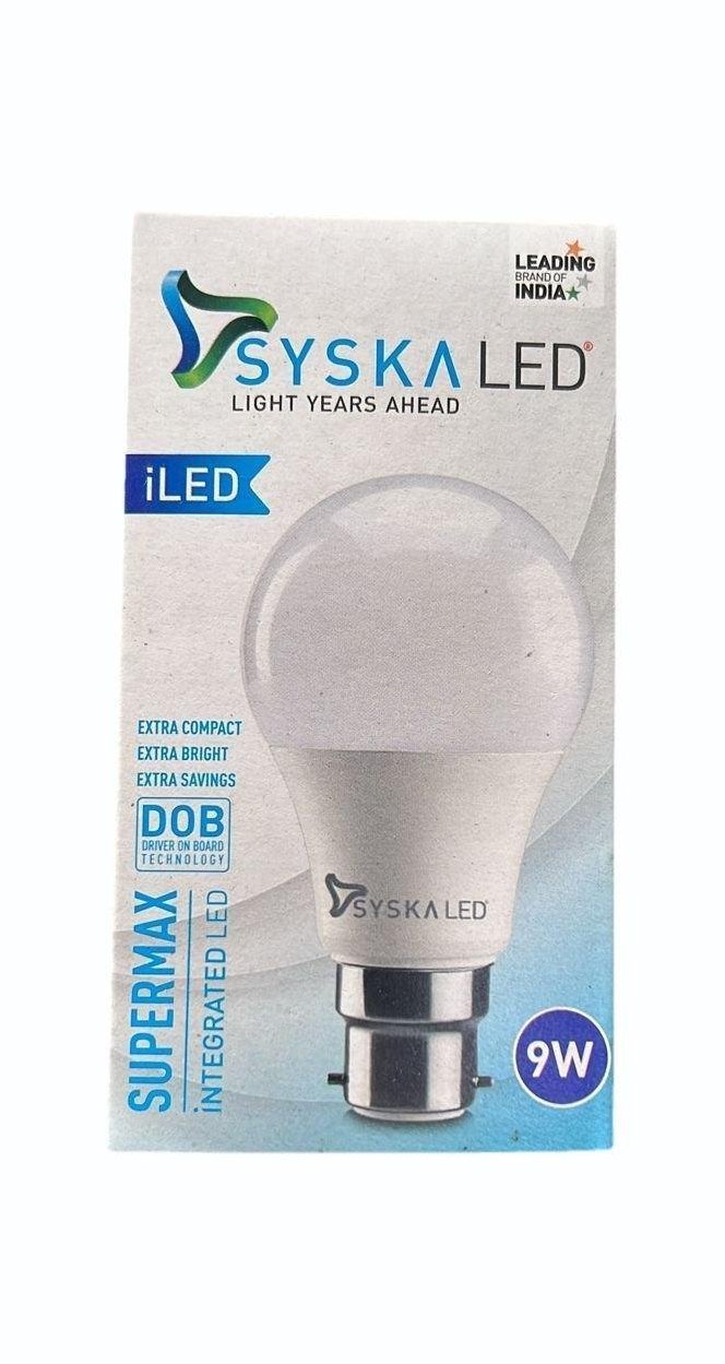Syska 9W LED Bulb, Cool White