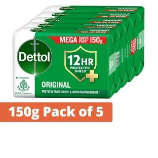 Dettol Original Soap 150g × 5