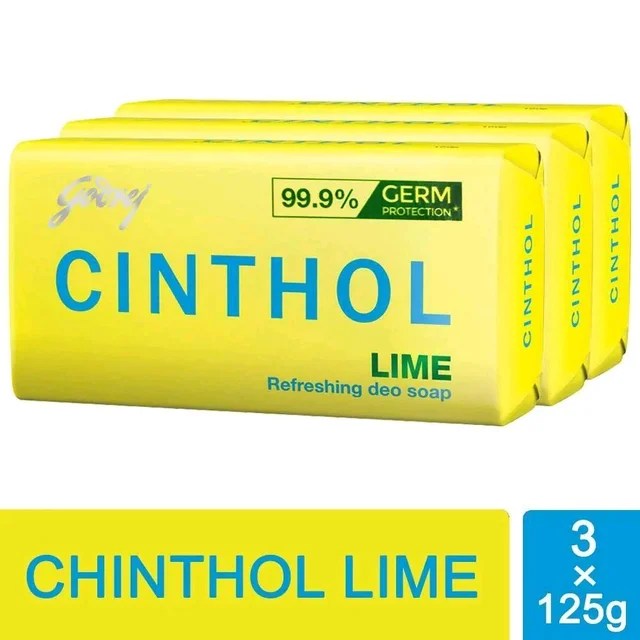 Cinthol Lime Soap 125g×3
