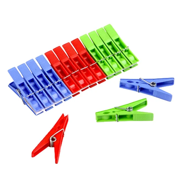 Plastic Cloth Clips 12pc