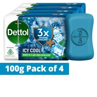 Dettol Icy Cool Soap 100g ×4